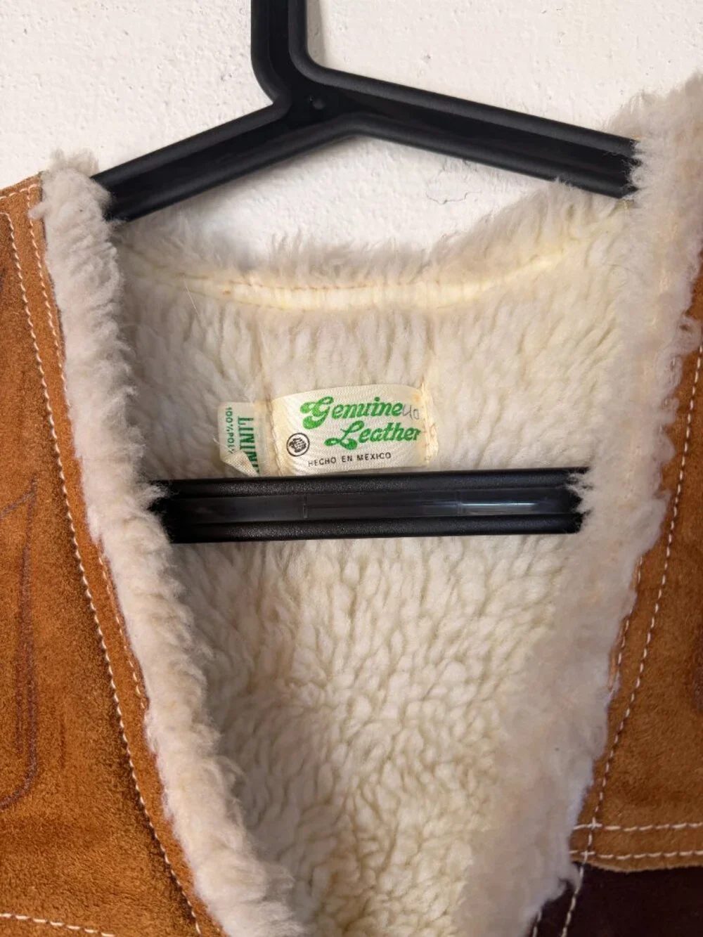 Genuine Leather Sheepskin lined Vest